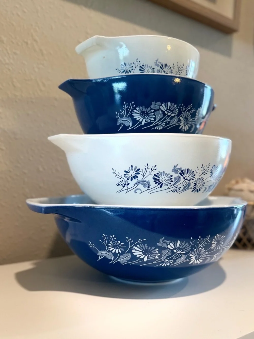 Colonial Mist Pyrex mixing set 444-441
